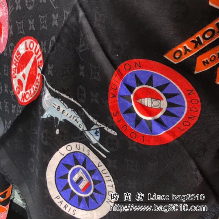 路易威登LV最新限量款新徽章系列 羊毛方巾 LLWJ6154